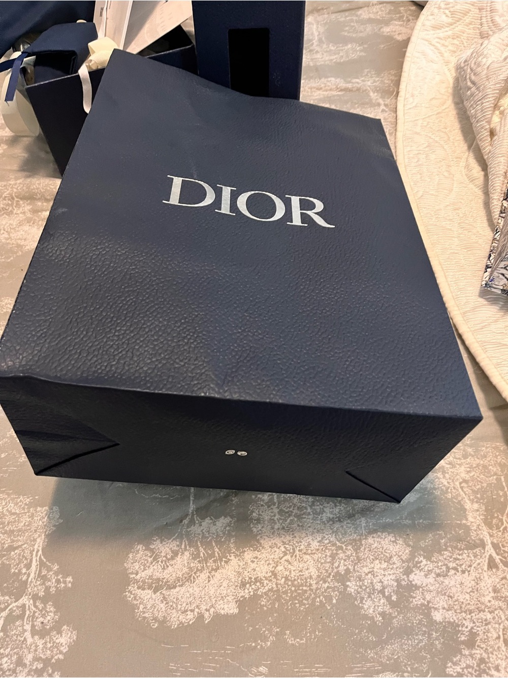 Authentic Christian Dior Magnetic Gift Box & Shopping Bag Set